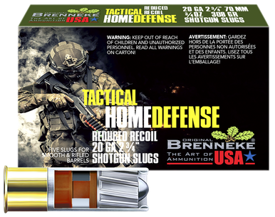 Brenneke Tactical Home Defense Slugs 20 ga. 2 3/4 in. 3/4 oz. 5 rd.