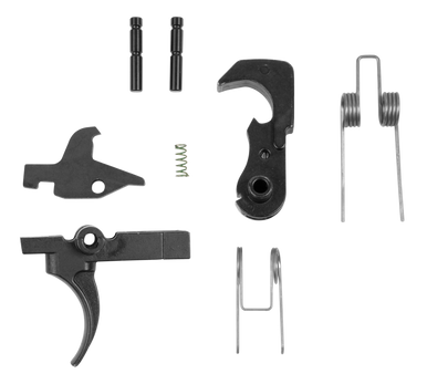 LBE Unlimited ARTRGRP Replacement Trigger Mil-Spec Group, Curved Trigger with Black Finish for AR-15