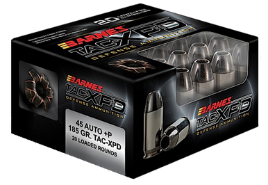 Barnes Bullets TAC-XPD 45 ACP +P TAC-XP 185 Grain 20 Rounds