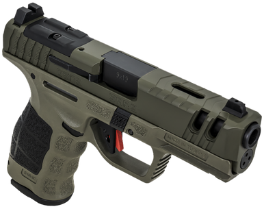 SAR USA SAR9CG3OD SAR9 C Gen3 Compact Frame 9mm Luger 15+1 4" Black Steel Barrel, OD Green Cerakote Steel Slide, OD Green Polymer Frame w/Picatinny Rail, Black Interchangeable Backstrap Grip