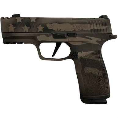 Sig Sauer P365 XMacro Comp 9mm 3.1in 10rd Distressed Stars & Stripes