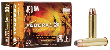 Federal Fusion Handgun 460 S&W Magnum Fusion Soft Point 260 Grain 20 Rounds