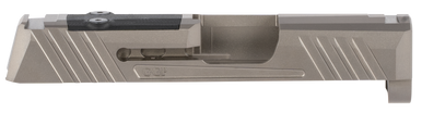 Grey Ghost Precision GGP365GRY1 GGP365 Version 1 Slide Fits Sig P365, Optic Cut Compatible w/Sig RomeoZero & Shield RMS-C, Aggressive Front & Rear Serrations, 17-4 Stainless Steel w/Gray DLC Finish