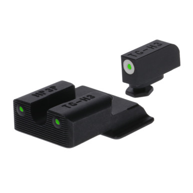 TruGlo TG231MP3W Tritium Pro  Black | Green Tritium White Outline Front Sight Green Tritium Rear Sight