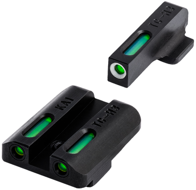 TruGlo TGTG13KA1A TFX  Black | Green Tritium & Fiber Optic White Outline Front Sight Green Tritium & Fiber Optic Rear Sight Kahr Arms