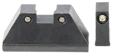 AmeriGlo GL813 Optic Compatible Sight Set for Glock  XL Tall Green Tritium Black Outline Front Sight-Green Tritium Black Outline Rear Sight