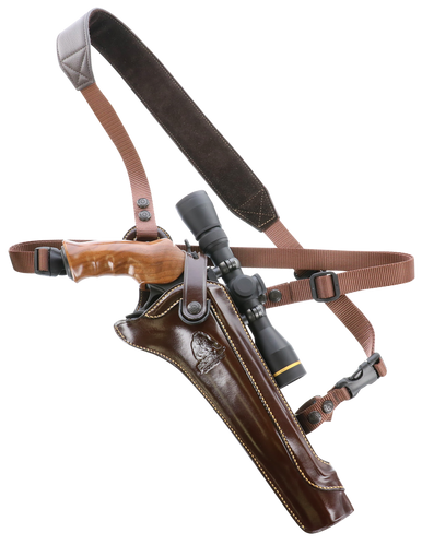 Galco KH130H Kodiak Hunter Chest Holster Havana Brown Leather ShoulderTorso Strap Fits SW N Frame Fits Ruger Blackhawk 750 Right Hand