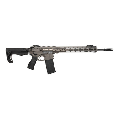 FosTech Stealth Lightning AR15 Rifle - Tungsten | 5.56NATO | 16" Faxon Barrel | Mach-2 13" M-LOK Rail | Nickel Boron Low Mass BCG | FosTech Tomahawk Stock