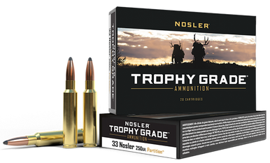 Nosler Trophy Grade Rifle Ammunition Nosler 33 250 gr. PT SP 20 rd.
