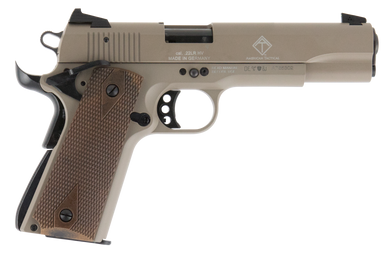 ATI GSG 1911 Pistol - Tan | .22LR | 5" Threaded Barrel | Wood Grips