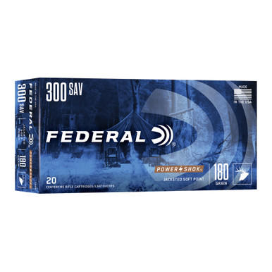 Federal Power-Shok Rifle Ammunition .300 Savage 180 gr SP 2350 fps - 20/box
