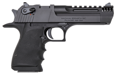 Magnum Research DE357L5IMB Desert Eagle L5 357 Mag 5" with Muzzle Brake 9+1 Black Hardcoat Anodized Aluminum Frame Black Carbon Steel Slide Black Hogue Wraparound Rubber Grip