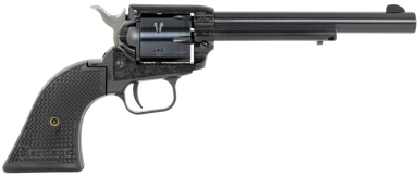 Heritage Mfg RR22MB6PG Rough Rider  22 LR/22 WMR 6 Shot, 6.50" Black Steel Barrel, Black Cerakote Zinc Alloy Frame, Black Cerakote Cylinder, Black Polymer Grip, Hammer/Thumb Safety, Exposed Hammer