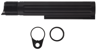Primary Weapons 4G2BTMB-1F Castle Nut  7075 T-6 Aluminum Black Anodized