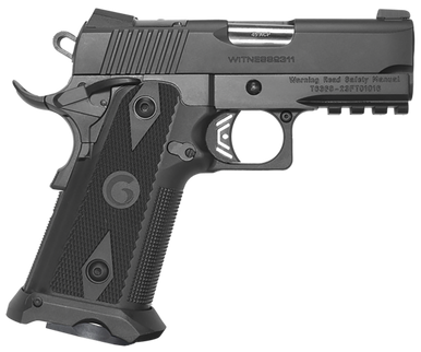 Girsan 395055 Witness2311  45 ACP 11+1 3.40" Black Steel Barrel, Black Serrated Steel Slide, Black Polymer Frame w/Beavertail & Picatinny Rail, Black Checkered Polymer Grip, Ambidextrous