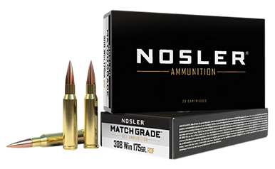 Nosler Match Grade Rifle Ammunition 308 Win. 175 gr. RDF HPBT 20 rd.