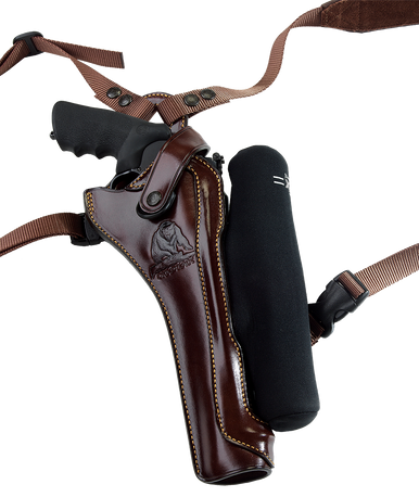 Galco KH172H Kodiak Hunter Chest Holster Havana Brown Leather ShoulderTorso Strap Fits SW X Frame 8375 Right Hand