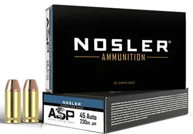 Nosler Match Grade Handgun Ammunition 45 ACP 230 gr. HG JHP 50 rd.