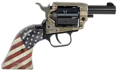 Heritage Barkeep Revolver  Simulated Case Hardened  22 LR  268 Barrel  6rd  US Flag Grips