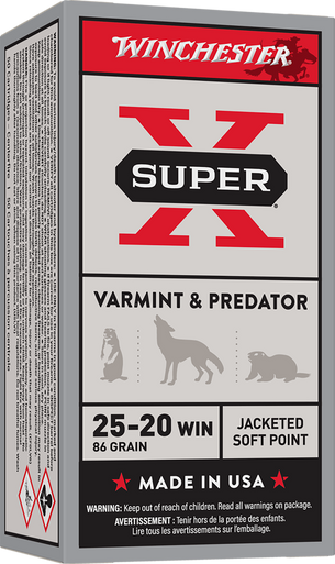 Winchester Super-X 25-20 WCF Jacketed Soft Point 86 Grain 50 Rounds