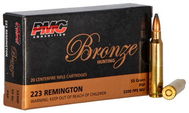 PMC Bronze .223 Remington Rifle Ammo - 55 Grain | SP | 20rd Box