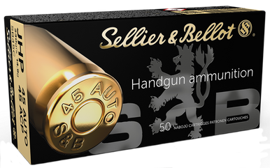 Sellier & Bellot SB45C 45 ACP Jacketed Hollow Point 230 Grain 50 Rounds