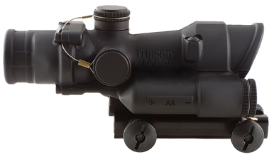 Trijicon 100432 ACOG  4x 32mm Obj 36.80 ft @ 100 yds FOV Matte Black Finish LED Illuminated Green Crosshair 300 Blk