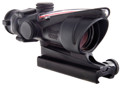 Trijicon 100220 ACOG  Black Hardcoat Anodized 4x32mm Illuminated Red Horseshoe w/ Red Dot 6.8 SPC Reticle