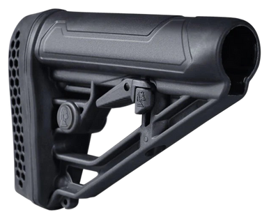 ADAPTIVE TACTICAL AT02012 EX Performance  Adj. Black Synthetic M4 Style, Vented Rubber Butt Pad, Swivel Stud, Fits AR-Platform (Mil-Spec Buffer Tubes)