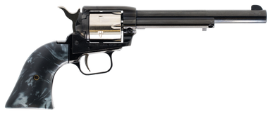 Heritage Rough Rider Revolver  Black  Nickel  22 LR  65 Barrel  6rd  Black Pearl  Grips