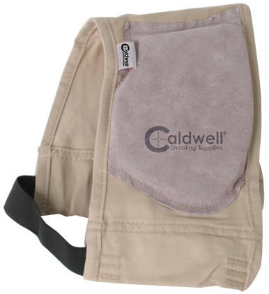 Caldwell 300010 Magnum Recoil Shield Tan Cloth w/Leather Pad