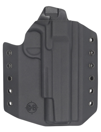 C&G Holsters 1850100 Covert  OWB Black Kydex Belt Loop Fits 1911 Government 5"