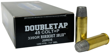 DoubleTap Ammunition 45P335HC   45Colt+P 335gr Hard Cast Solid 20 Rounds