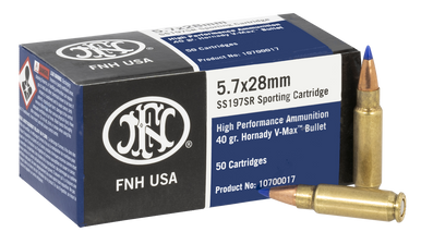 FN SS197SR 5.7x28mm Hornady V Max 40 Grain 50 Rounds