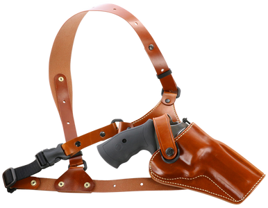 Galco GA170 Great Alaskan Chest Holster Fits Chest Up To 54 Tan Leather ShoulderTorso Strap Fits SW X Frame 500 4 Right Hand