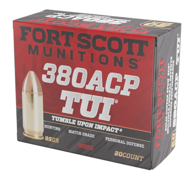 Fort Scott Munitions Pistol Ammo 380 ACP 95 gr. TUI 20 rd.