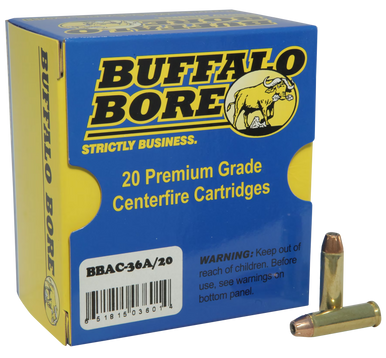 Buffalo Bore Ammunition 36A20 Heavy Strictly Business 32H&R Mag +P 100gr Jacket Hollow Point 20 Rounds