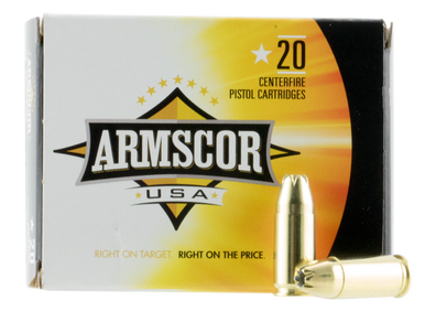 Armscor Defense Pistol Ammo 9mm Jacketed Hollow Point 124 Grain 20 Rounds