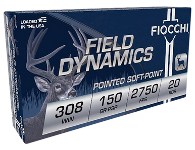 Fiocchi Shooting Dynamics Rifle Ammo 308 Win. 150 gr. PSP 20 rd.