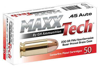 MAXXTech Pistol Ammo 45 ACP 230 gr. FMJ 50 rd.