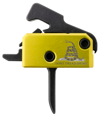 Rise Armament RA140FDTOM Don't Tread on Me Trigger Assembly Single-Stage Flat Trigger with 3.50 lbs Draw Weight, Don't Tread on Me Flag Finish for AR-Platform