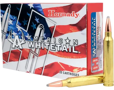 Hornady American Whitetail Rifle Ammo 300 Win Mag 150 gr. InterLock Spire Point 20 rd.