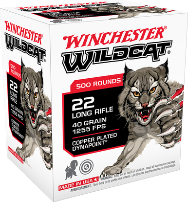 Winchester Wildcat 22 Long Rifle Dynapoint CP 40 Grain 500 Rounds