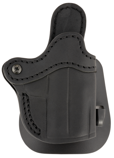 1791 Gunleather ORPDHCSBLR Paddle Holster Optic Ready OWB Size Compact Black Leather Compatible w/Glock 43/Taurus GX4/Sig P365, Paddle Mount, Right Hand