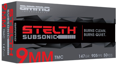 Ammo Inc stelTH Subsonic 9mm Luger Handgun Ammo - 147 Grain | TMC | 50rd Box
