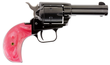 Heritage Rough Rider Revolver  Black  22 LR  22 WMR  35 Barrel  6rd  Altamont Pink Pearl Bird Head Grips