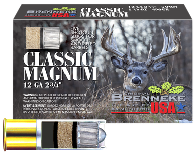Brenneke Classic Magnum Slugs 12 ga. 2 3/4 in 1 1/8 oz. 5 rd.