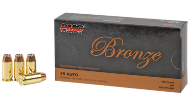 PMC Bronze .45 ACP Jacketed Hollow Point 185 Grain 50 Rounds