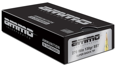 Ammo Inc 270W130SSTA20D Signature  270Win 130gr Super Shock Tip 20 Rounds