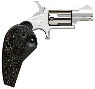 NAA 22MSHG MiniRevolver 22 WMR StainlessBlack Holster Grip 113 in 5 rd